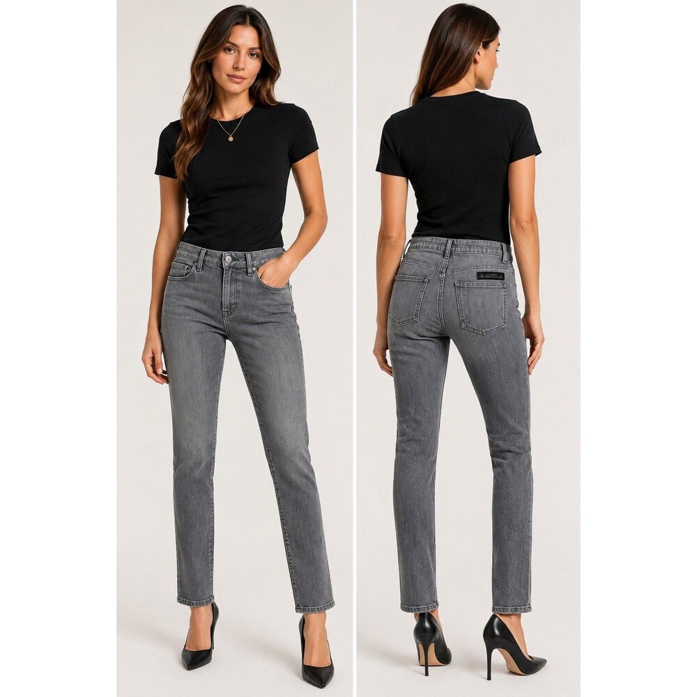 Burberry London Skinny Jeans Women's US 4 Gray Low Rise Denim 34.5" Designer